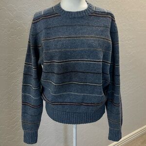 Blue Striped Sweater Sz L